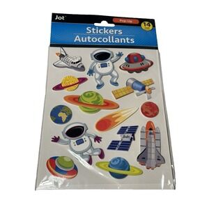 JOT Pop-Up Space Stickers 14 Count Scrapbook Astronaut Planet Autocollants